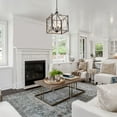thumbnail image 5 of LNC 4-Light Black Square Farmhouse Chandelier Lamp with Wood Accent, LED Kitchen Island Light, 5 of 10