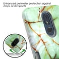 thumbnail image 3 of LG Stylo 5 Phone Case Marble Design Pattern Dual Layer Hard PC & TPU Rubber Soft Silicone Full Body Protective Hybrid Armor Heavy Duty Tuff Grip Bumper Shockproof Slim Cover [GREEN] for LG Stylo 5, 3 of 3