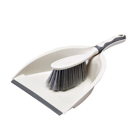 Mini Broom and Dustpan Set with Nesting Handle, Compact Handheld Sweeper for Countertops, Desks and Car Interiors