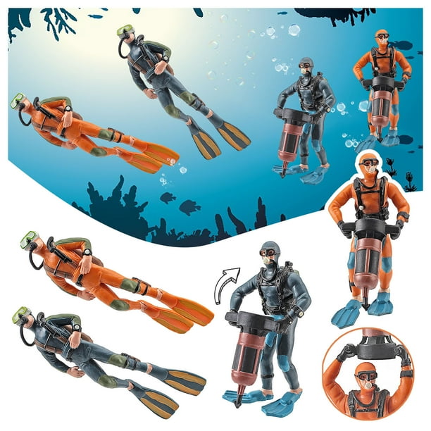 WNG Miniature Diver Figurines Models People Set Mini Swimmers Figurines