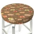 thumbnail image 3 of Fotbe Armadillo Floral 1 Stool Covers Round,Waterproof Round Bar Stool Covers Bar Chair Covers Washable Stool Cushion Slipcover for 12-14 Inch Chair-12 inch, 3 of 7