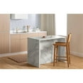 thumbnail image 2 of South Shore Myro, Contemporary Kitchen Island, Faux White Marble and White, 2 of 6