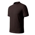 thumbnail image 5 of WAYUTE Mens Elegant Knit Ribbed Texture T Shirts Solid Color Slim Fit Mock Neck Short Sleeve Elegant Business Base Shirt,M, 5 of 7