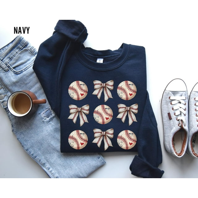 Coquette Baseball Sweatshirt, Game Day Sweatshirt, Baseball Mom Sweatshirt, Baseball Seaso - As Picture - L