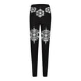 thumbnail image 4 of Outfmvch Christmas Leggings Pattern Leggings for Women Snowflake Leggings Cargo Pants High Waisted Leggings for Women Sweater Pants Women's Pants Black L, 4 of 4