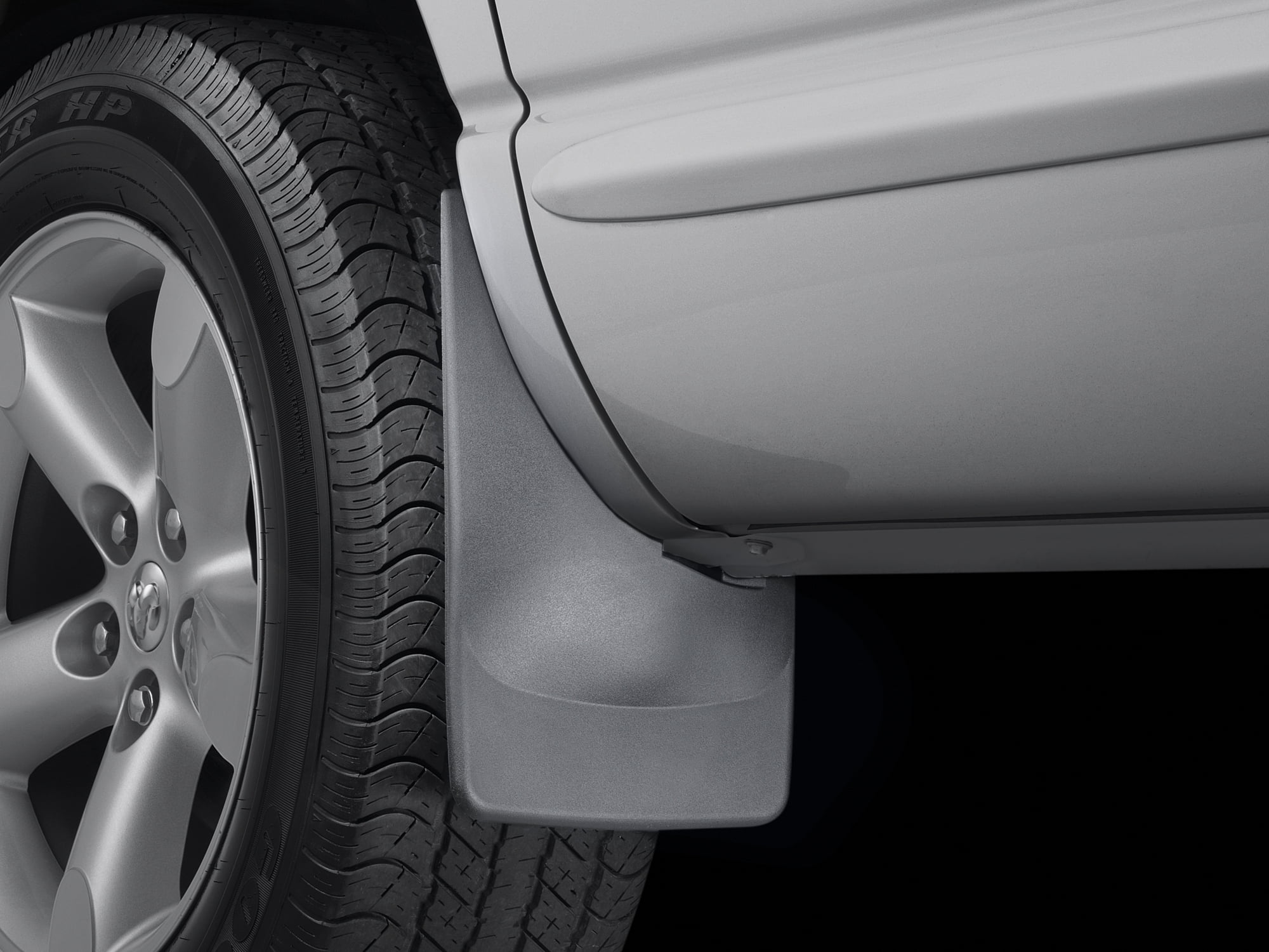 WeatherTech Custom No Drill Splash Guard MudFlaps compatible with Dodge Ram Truck 1500, Ram Truck 2500/3500, Front Pair - Black