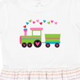 thumbnail image 4 of Inktastic Valentine Heart Train Girls Toddler Dress, 4 of 5
