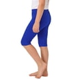 thumbnail image 2 of MKOSPLRT Girls Knee Length Biker Shorts Elastic Waist Stretch Bermuda Shorts Soft Comfy Sport Yoga Workout Dance Shorts 2-12Y, 2 of 5