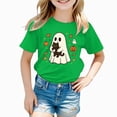 thumbnail image 2 of CAUYDY Kid Girl Boy Halloween Shirts Graphic T-Shirt Funny Spooky Season Outfit Fall Short Sleeve Tees Tops,3-4 Y, 2 of 7