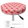 thumbnail image 4 of Fotbe Cherry Bow Pattern Stool Covers Round,Waterproof Round Bar Stool Covers Bar Chair Covers Washable Stool Cushion Slipcover for 12-14 Inch Chair-14 inch, 4 of 7
