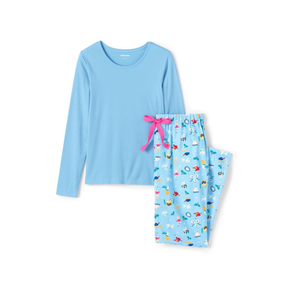 Lands' End Lands End Women's and Women's Plus Knit Flannel 2pc