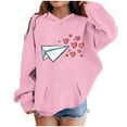 thumbnail image 2 of Sudadera con capucha para niños, cuello redondo, manga larga, ropa de abrigo para niños de talla mediana y grande, jersey, blusa de poliéster para niños, 2 of 5