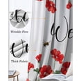 thumbnail image 3 of Red Spring Floral Blackout Curtains for Bedroom Living Room Darkening Curtains 63 Inches Long Welcome Botanical Summer Bee Window Curtain 2 Panels Set Window Treatment Grommet Drapes 42"x63", 3 of 9