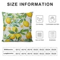 thumbnail image 5 of JEUXUS  Lemon Fruits Throw Pillow Cover Floral Branches Leaves Pillow Case Pillowcase for Bedroom, Living Room, Cushion Sofa Standard  White Yellow Green, 5 of 5