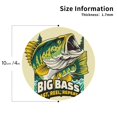 thumbnail image 2 of Fuzoiu Bass Fish and Water Print Leather Coasters Set,Drink Coasters Set of 4,for Tabletop Protection, Durable PVC Coasters,Home Décor and Housewarming Gift-Round Shape, 2 of 6
