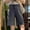 Gray, variant on uublik Denim Shorts Women Plus Size High Waisted Trendy Long Stretchy Denim Shorts Knee Length Casual Summer Jorts Black