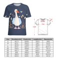 thumbnail image 2 of Duck Floral Meadow Women's Short Sleeve T-Shirt Crew Neck Casual Summer Trendy Loose Fit Tops, 2 of 6