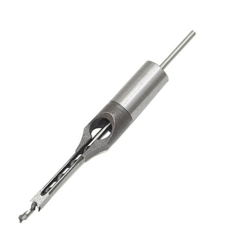 

CHMORA 6.4mm Hollow Square Hole Saw Mortiser Chisel Drill Bit Woodworking Tool