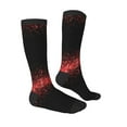 thumbnail image 3 of Bingfone Compression Socks For Women And Men Long Socks For Running Athletic Cycling Nurse-Red Glitter1, 3 of 9