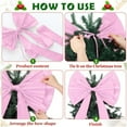 thumbnail image 3 of Taotanxi 24 x 71 Inches Extra Large Christmas Satin Bows Christmas Tree Topper Decorations Giant Xmas Tree Toppers Bows for Home Wreath Wall Holiday Birthday Wedding Engagement Party Decor(Pink), 3 of 7