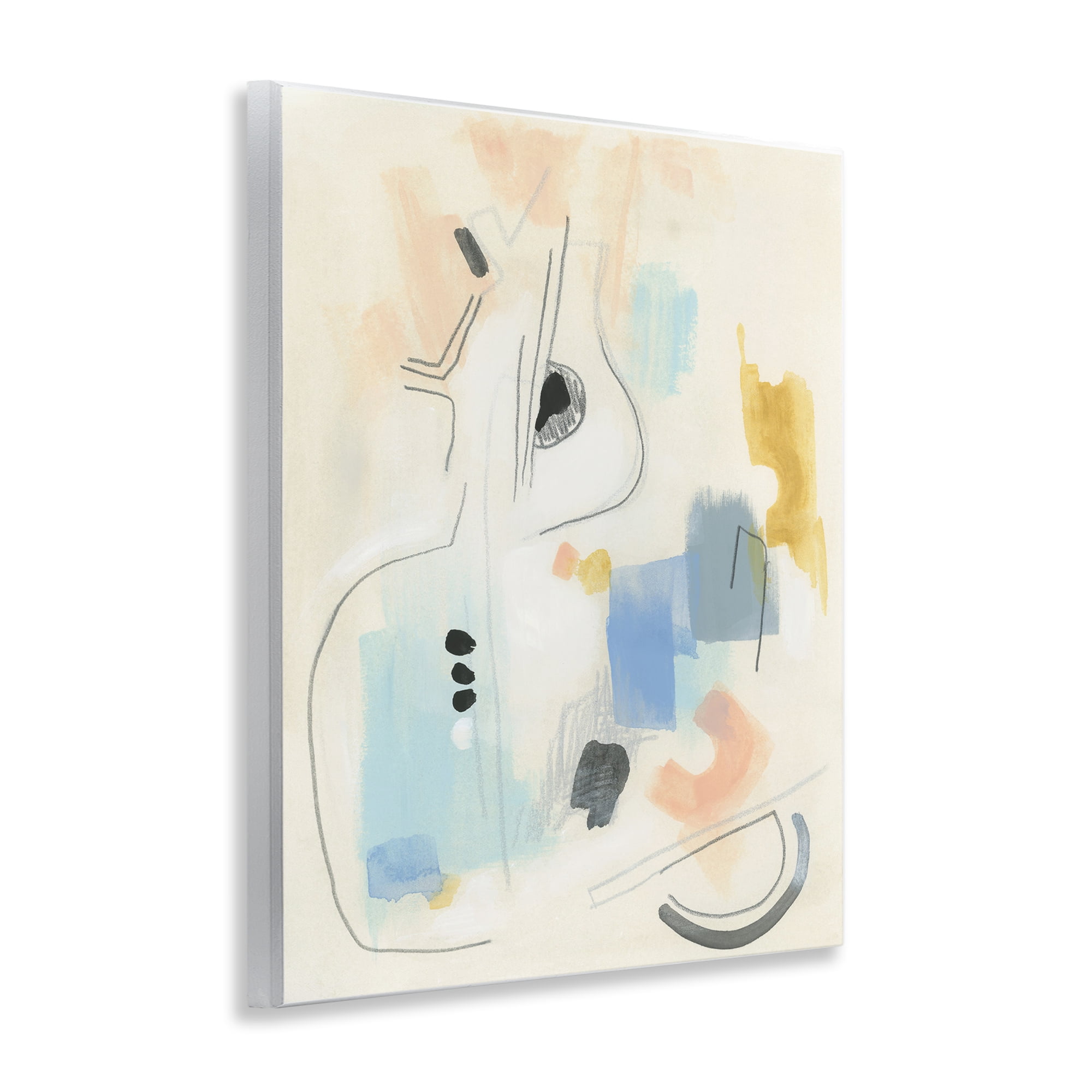 Stupell Industries Funky Modern Pastel Abstraction Abstract Painting Unframed Art Print Wall Art, 11 x 14