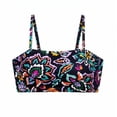thumbnail image 2 of EliteGoogv Bandeau Bikini Top For Women Removable Straps Tube Swimsuit Top Summer Beach Pool Swimwear Navy, 2 of 7