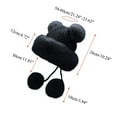 thumbnail image 3 of Generic Women'S Pom Pom Fleece-Lined Trapper Hat Women'S Pom Pom Fleece-Lined Aviator Hat Cute Pullover Hat With Wool Thickening Hairball Solid Color Wool Knit Ear Hat Men And Women Classic Knit Hat, 3 of 4