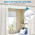 thumbnail image 3 of BEAMNOVA Ceiling Curtain Track Set - 9.45 FT Room Divider Curtain Track, Aluminum Alloy Heavy-Duty Curtain Rail System, White, 3 of 8