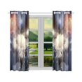 thumbnail image 2 of BSDHOME Planets in Fantastic Space Against Dark Window Curtain Kitchen Curtain 26x39 inches (Two Pieces), 2 of 3