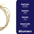 thumbnail image 3 of The Bead Chest Cornerless Cube Beads - Full Strand of Faceted Ethnic Metal Spacers (2mm, Gold), 3 of 3
