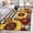 Black, variant on 2'x6' Rug Runners for Hallways Kitchen, Sunflower Brown Wooden Non Slip Entryway Beside Floor Carpet Runner, Vintage Flowers Butterfly Washable Laundry Room Bedroom Throw Rugs Mat for Family Pet