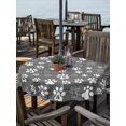 thumbnail image 2 of Outdoor Tablecloth with Umbrella Hole for Patio/Picnic/Party/Camping, Dark Grey Dog Paw Waterproof Table Cloth Round Cover Washable, Modern Geometric Abstract Aesthetics (Dia 54"), 2 of 9