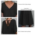 thumbnail image 5 of Casual Robe à Manches Courtes, Femmes V Cou Court V Robe à Manches Courtes Robe Design Exquis, 5 of 5