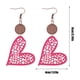 thumbnail image 3 of Decoraciones para el día de San Valentín Regalo para el día de San Valentín Pendientes geométricos redondos de madera Pendientes redondos ahuecados vintage Gran joyería llamativa y ligera para mujeres, 3 of 6