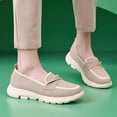 thumbnail image 3 of Orthopedic Platform Penny Loafers for Women Spring Fall Comfort Knitted Fashion Casual Slip on Walking Wedges Dress Shoes, 3 of 7