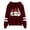 E1-Red368, variant on Puliio Christmas Cartoon Watercolor Print Striped Sleeve Hoodies for Women Festive Long Sleeve Pullover Hooded Sweatshirts