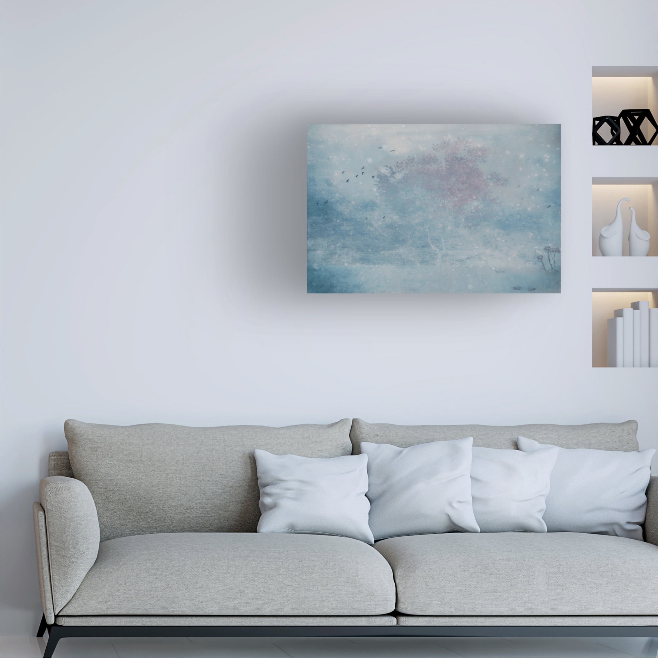 Canvas Wall Art - Delphine Devos 'The Winters Spring' Wall Art for Living Room, Bedroom, or Office Décor by Trademark Fine Art - 19 x 12 Inches