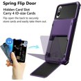thumbnail image 2 of for iPhone Xs Max Case Wallet Cover 4-Card Credit Card Holder ID Slot Scratch Resistant Dual Layer Hybrid Protective Hard Shell Rugged TPU Bumper Armor Case for iPhone Xs Max 6.5" GreyPurple, 2 of 14