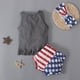 thumbnail image 4 of MKLEKYY Conjunto De 3 Piezas De Ropa Informal Corta Para Mujer, Para El 4 De Julio, Para Bebés Y Niñas, Camiseta Sin Mangas, Pantalones Cortos, Diadema, Día De La Independencia, Verano, 4 of 4