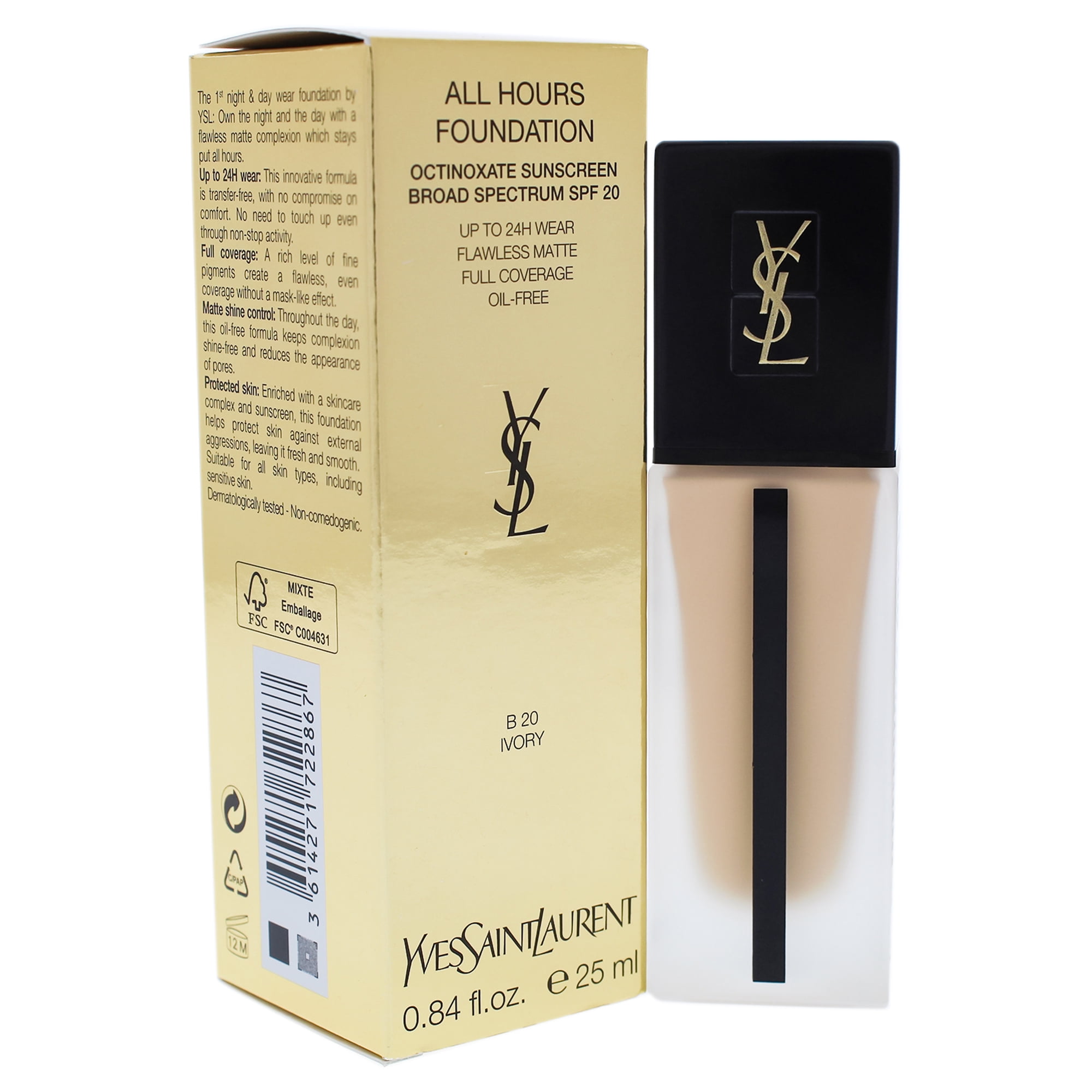 Yves Saint Laurent All Hours Foundation SPF 20 B20 Ivory by Yves Saint Laurent for Women 0