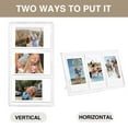 thumbnail image 5 of Trianu 3" x 2" Transparent Photo Frame for Polaroid Mini, 2 Pack Simple and Creative Vertical 3 Grid Table Photo Frame, for Home Desktop Office, Desktop Mini Photo Album Collection, 5 of 8