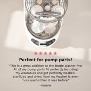 Baby Brezza Bottle Washer Pro Breast Pump Parts Replacement Rack – Fits ALL Breast Pump Parts Including Wearables
