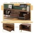 thumbnail image 2 of Mid Century TV Stand with 2 Drawers, 80'' Media Console, Walnut Entertainment Center, 2 of 9