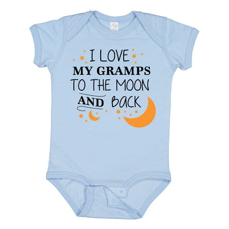 

Inktastic I Love My Gramps to the Moon and Back Boys or Girls Baby Bodysuit