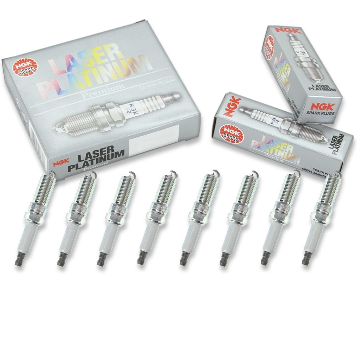 8 pc NGK 96361 Laser Platinum Spark Plugs for 194503 239242 Ignition Wire Secondary Fits select: 2007-2011 MASERATI QUATTROPORTE, 2008-2011 MASERATI GRANTURISMO