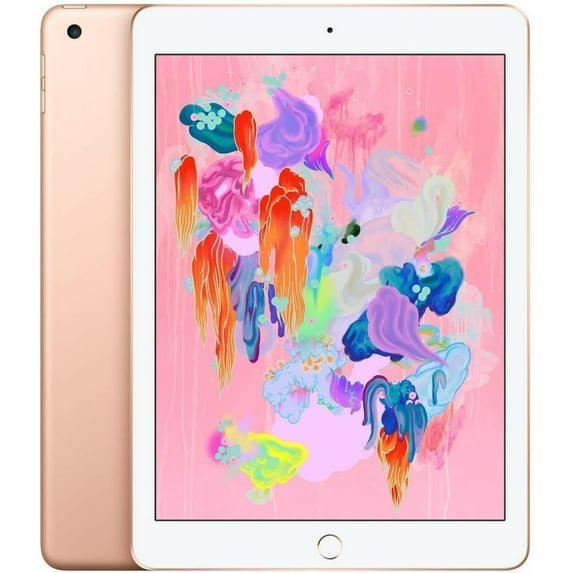 Restored 2018 Apple iPad Wi Fi 128 GB Gold (6th Generation) (Refurbished)