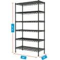 thumbnail image 2 of YOHKOH 6-Wire Heavy Duty Shelving Metal Storage Rack, MAX 2000LB, Carbon Steel Adjustable Unit Shelves for Laundry Garage Kitchen (36L x 14W x 71.9H, Black), 2 of 6