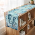 thumbnail image 6 of Table Runners 60 Inches Long Dress Scarves, Coastal Seahorse Blue Farmhouse Kitchen/Dining Table Runner, Small Coffee Tablerunners, Summer Beach Nautical Coral Starfish 13x60 Inch, 6 of 9