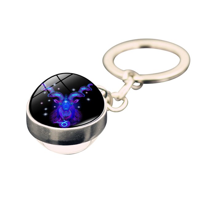 FcBaudy Keychains for Women,Wallet Keychain,Car Keychain,Cute Keychain Fashion Crystal Ornament Glass 12 Divination Keychain Jewelry Alloy keychain
