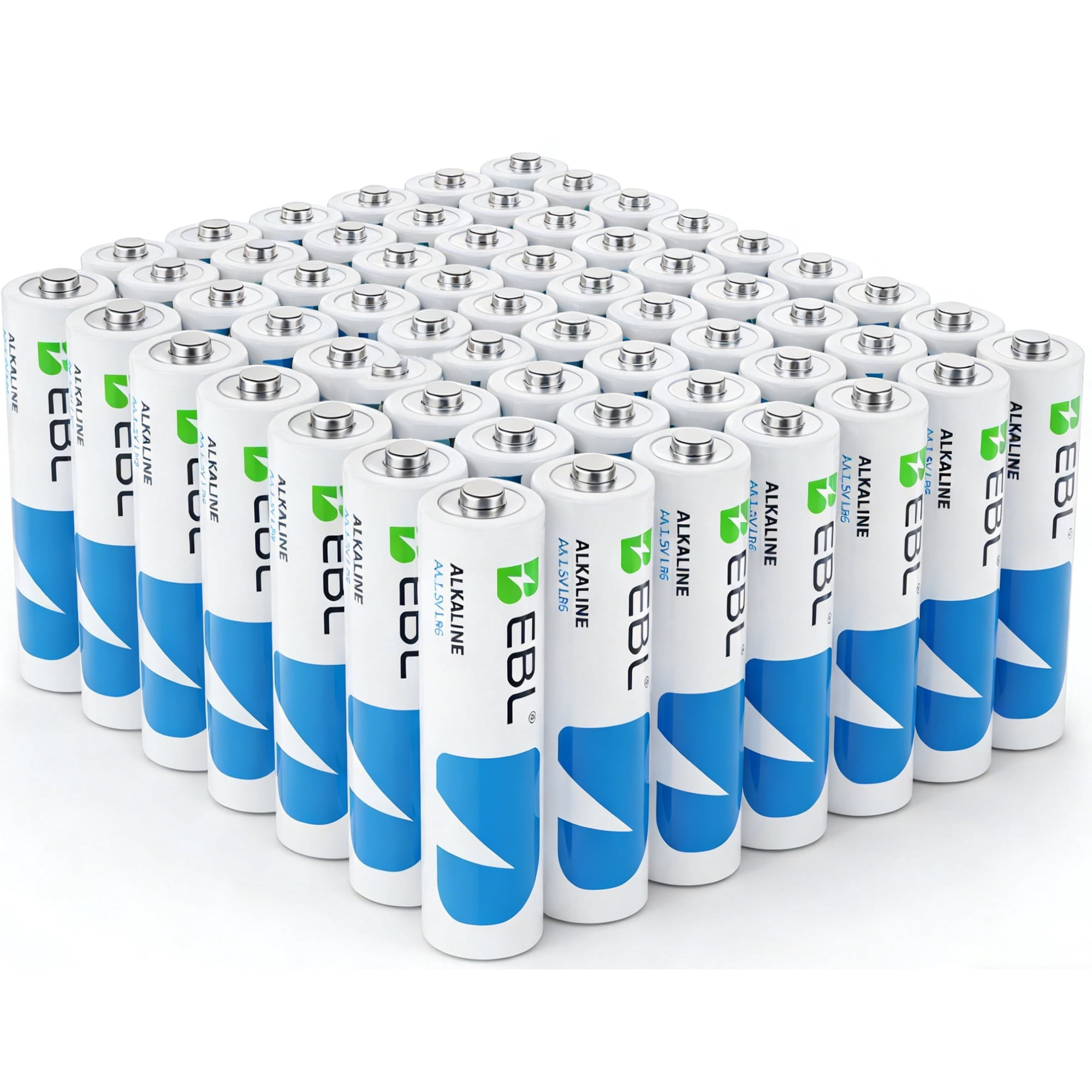 EBL Alkaline AA Batteries (48 Pack), 1.5V Long-Lasting Double a Alkaline Batteries
